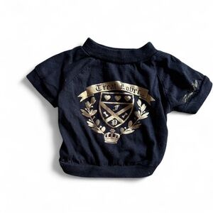 Faux Paw "Treat Lover" Designer Dog T-Shirt - Black/Gold - Small